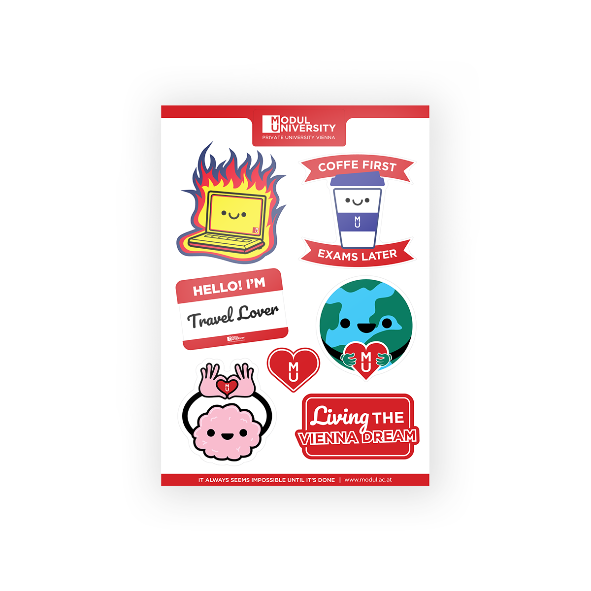 MU Stickers -  Study hard, laugh harder